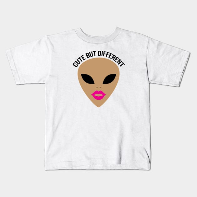 Alien - Cute But Different 1 Kids T-Shirt by centeringmychi